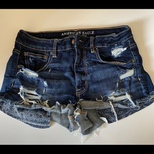 American eagle ripped shorts.
